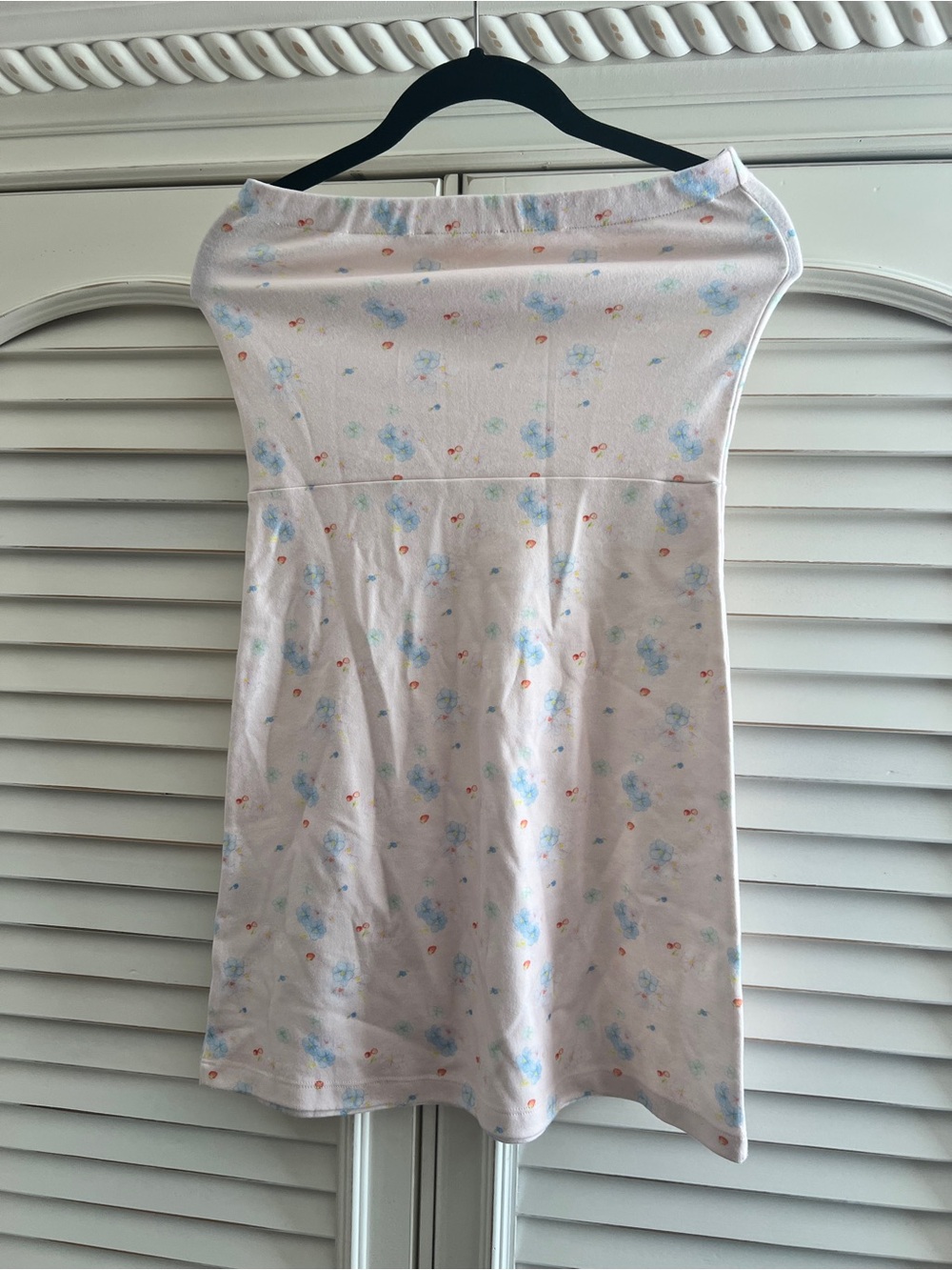 Djerf Avenue strapless floral mini dress